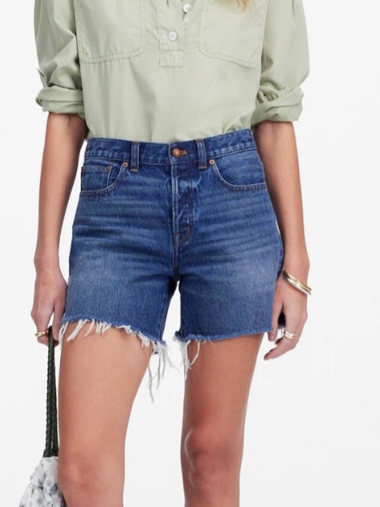 Madewell Pants - Madewell Brynn Long shorts - denim cutoff style size 24